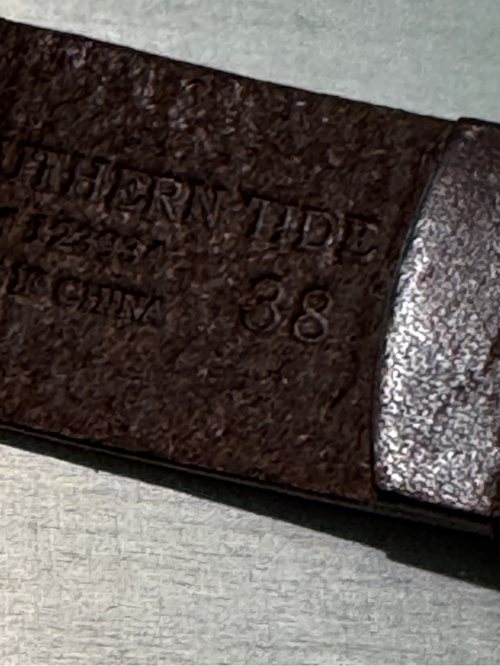 Southern Tide 38 Coral Pink & Tan Canvas Web Belt Skipjack 38 - Picture 7 of 9